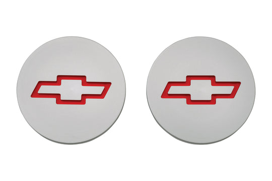 Freeze Plug Inserts Silver w/Recessed Bowtie Emblem For SB Chevy Engine Pair Chevrolet Performance Parts Engine Expansion Plug Insert ProForm   