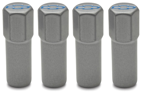 Engine Valve Cover Mini Nuts Steel Gray Bowtie Logo Studs Included 4pc Blue Bowtie Chevrolet Performance Parts Engine Valve Cover Nut ProForm