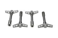 Engine Valve Cover Wing Nuts Steel Chrome Bowtie Logo 1/4-20 Thread 4 Pack Cut Bowtie Chevrolet Performance Parts Engine Valve Cover Nut ProForm