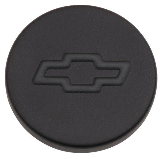 Engine Oil Filler Cap Push-In Style 1.22 Hole Bowtie Logo Black Crinkle Chevrolet Performance Parts Engine Oil Filler Cap ProForm   