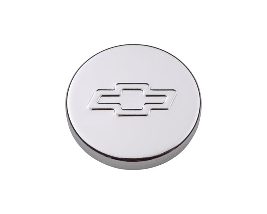 Engine Oil Filler Cap Push-In Style 1.22 Hole Embossed Bowtie Logo Chrome Chevrolet Performance Parts Engine Oil Filler Cap ProForm   