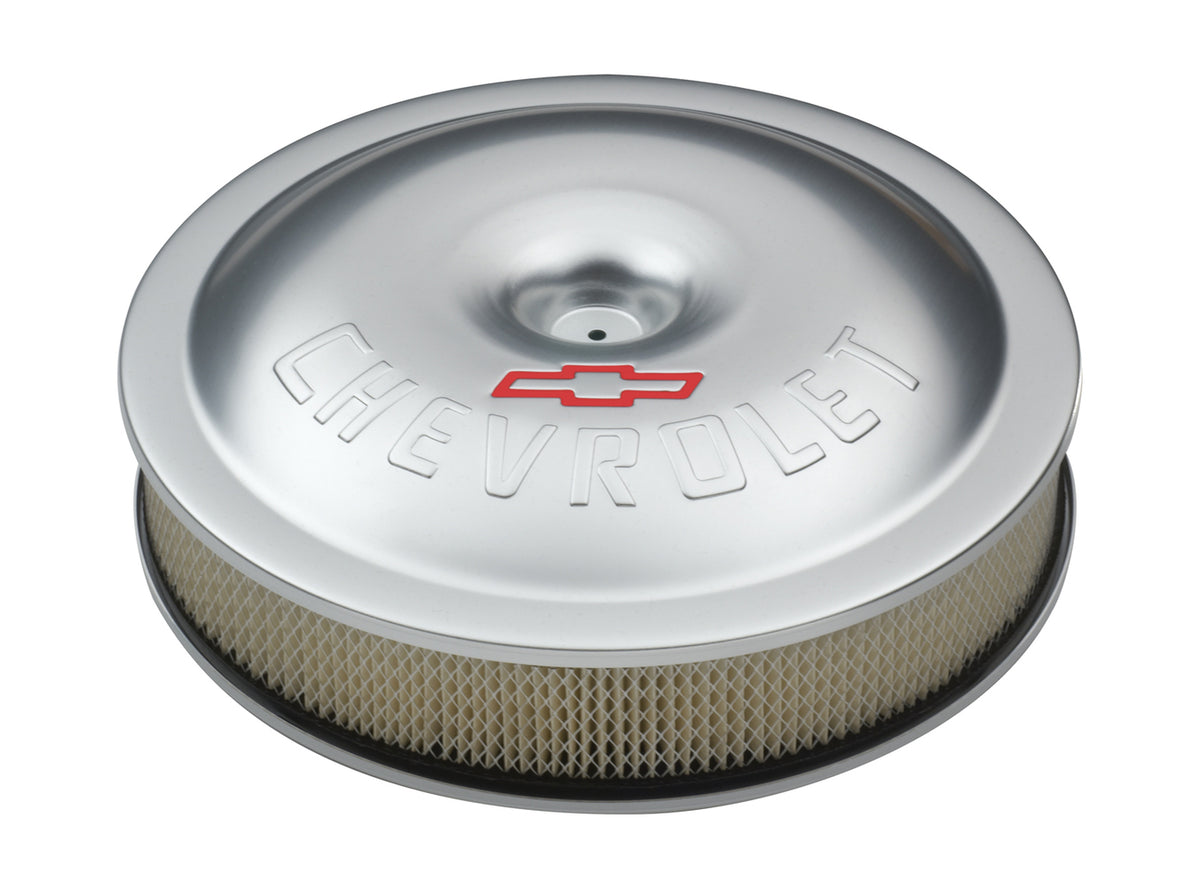 Engine Air Cleaner Kit Super-Light 14 Inch Aluminium Clear Bowtie/Chevy Logo Chevrolet Performance Parts ProForm Air Cleaner Assembly ProForm