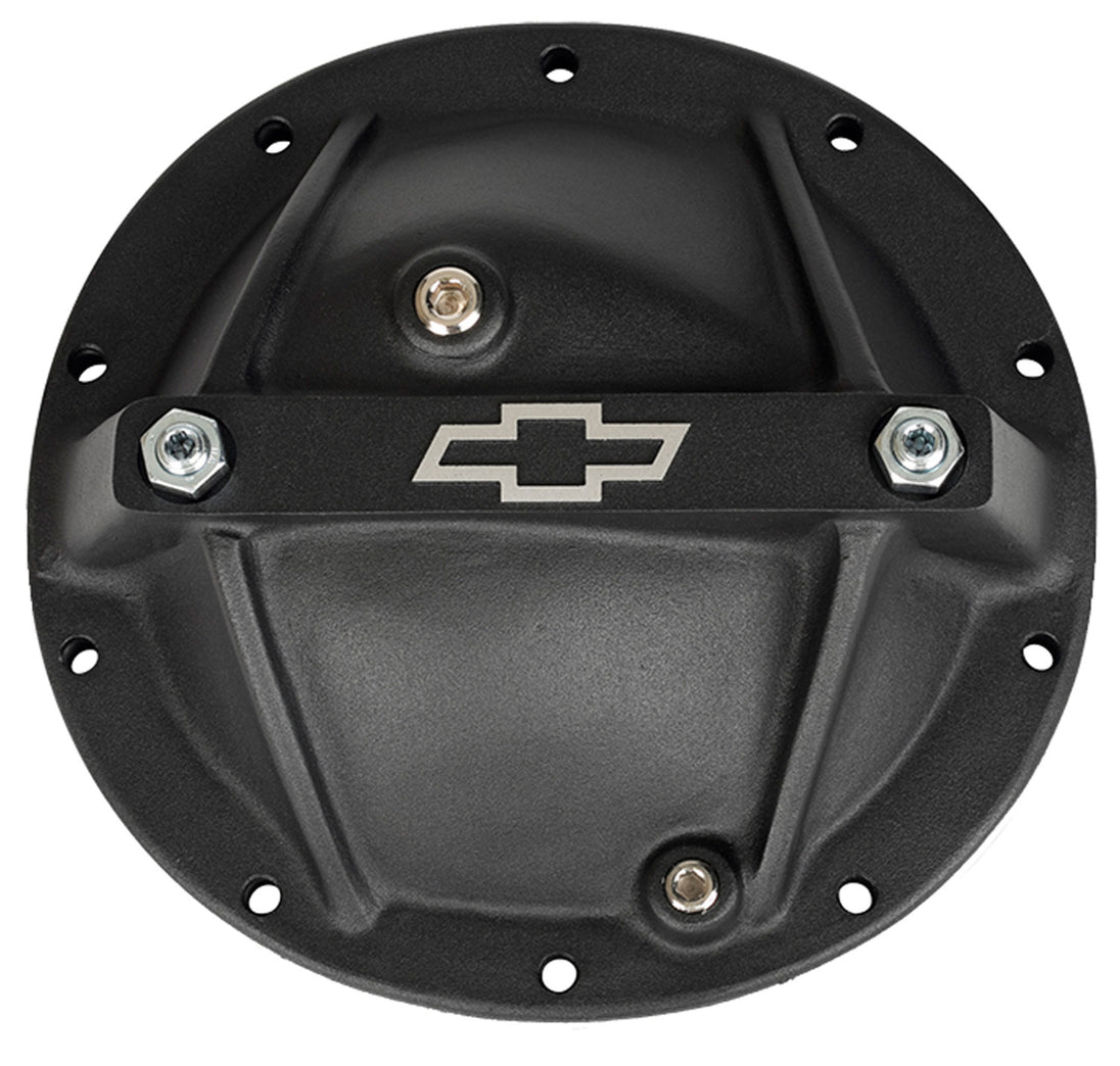 Differential Cover Bowtie Emblem Model GM 10 Bolt 8.2/8.5 Alum Black Crinkle Chevrolet Performance Parts Differential Covers ProForm   