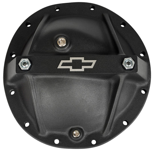 Differential Cover Bowtie Emblem Model Fits GM 12 Bolt Car Alum Blk Crinkle Chevrolet Performance Parts Differential Covers ProForm