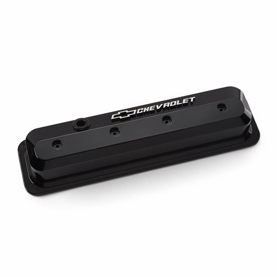 ProForm 141-847 Slant-Edge Valve Cover Liquid Black; Milled Logo Engine Valve Cover ProForm
