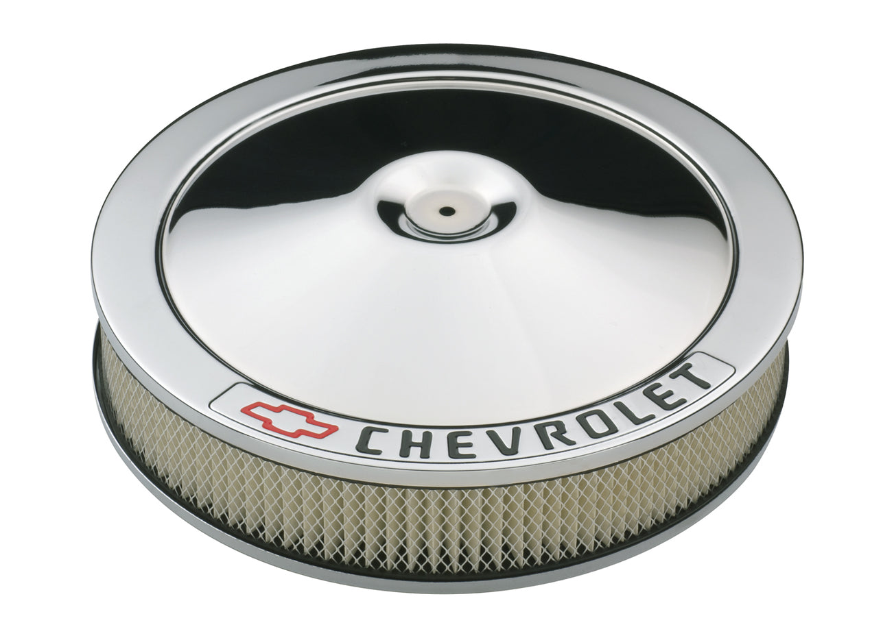 Carburetor Air Cleaner Kit 14 Inch Diameter Chevrolet Lettering Chrome Chevrolet Performance Parts Air Cleaner Assembly ProForm   