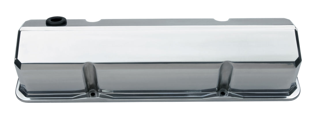 Valve Covers Slant Edge Tall Die Cast Polished Without Logos SB Chevy No Logos Chevrolet Performance Parts Engine Valve Cover ProForm
