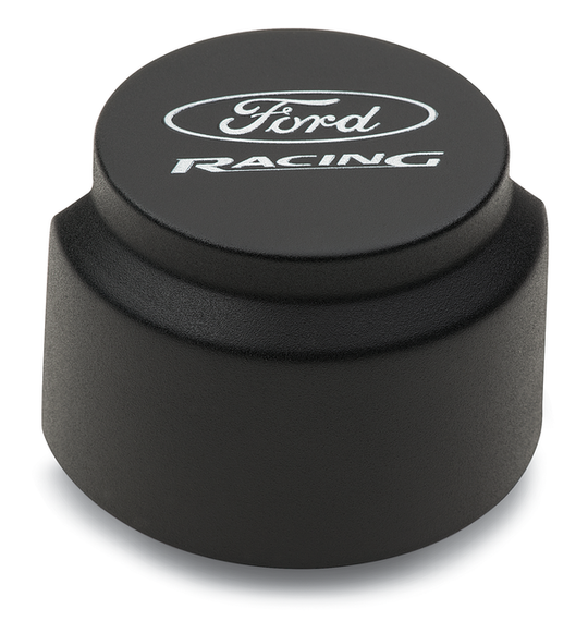Engine Valve Cover Breather 3 Inch Dia Ford Logo Push-In w/Hood Black Crinkle Ford Racing Engine Crankcase Breather Cap ProForm
