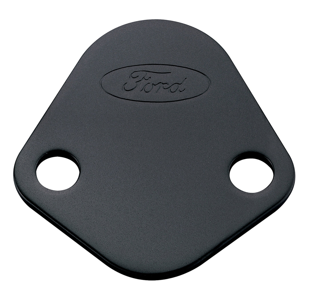 Fuel Pump Block-Off Plate Black Crinkle with Ford Oval Fits 289-351W Ford V8's Ford Racing Fuel Pump Block-Off Plate ProForm   