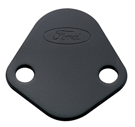 Fuel Pump Block-Off Plate Black Crinkle with Ford Oval Fits 289-351W Ford V8's Ford Racing Fuel Pump Block-Off Plate ProForm   