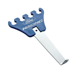 Plug Wire Loom/Divider Set Universal Chrome Blue Plastic Ford Logo 1-Pair Ford Racing Spark Plug Wire Holder ProForm   
