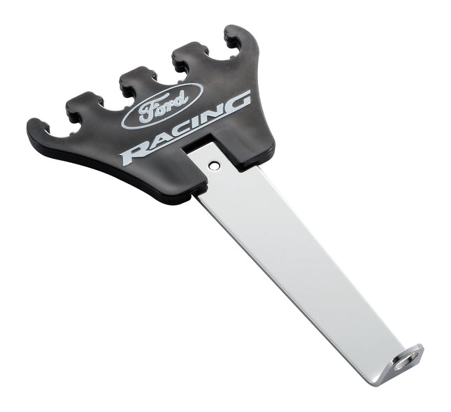 Plug Wire Loom/Divider Set Universal Chrome Black Plastic Ford Logo 1-Pair Ford Racing Spark Plug Wire Holder ProForm   