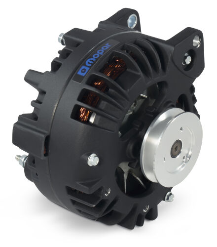 Alternator 110 AMP Chrysler/Mopar 1-Wire Style V-Belt Pulley Black Crinkle Proform Alternators ProForm   