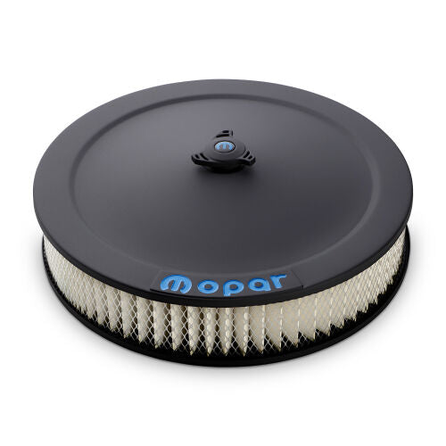 Air Cleaner Kit 14 Inch Diameter Black Crinkle Blue MOPAR Emblem Proform Air Cleaner Adapter Kit ProForm   