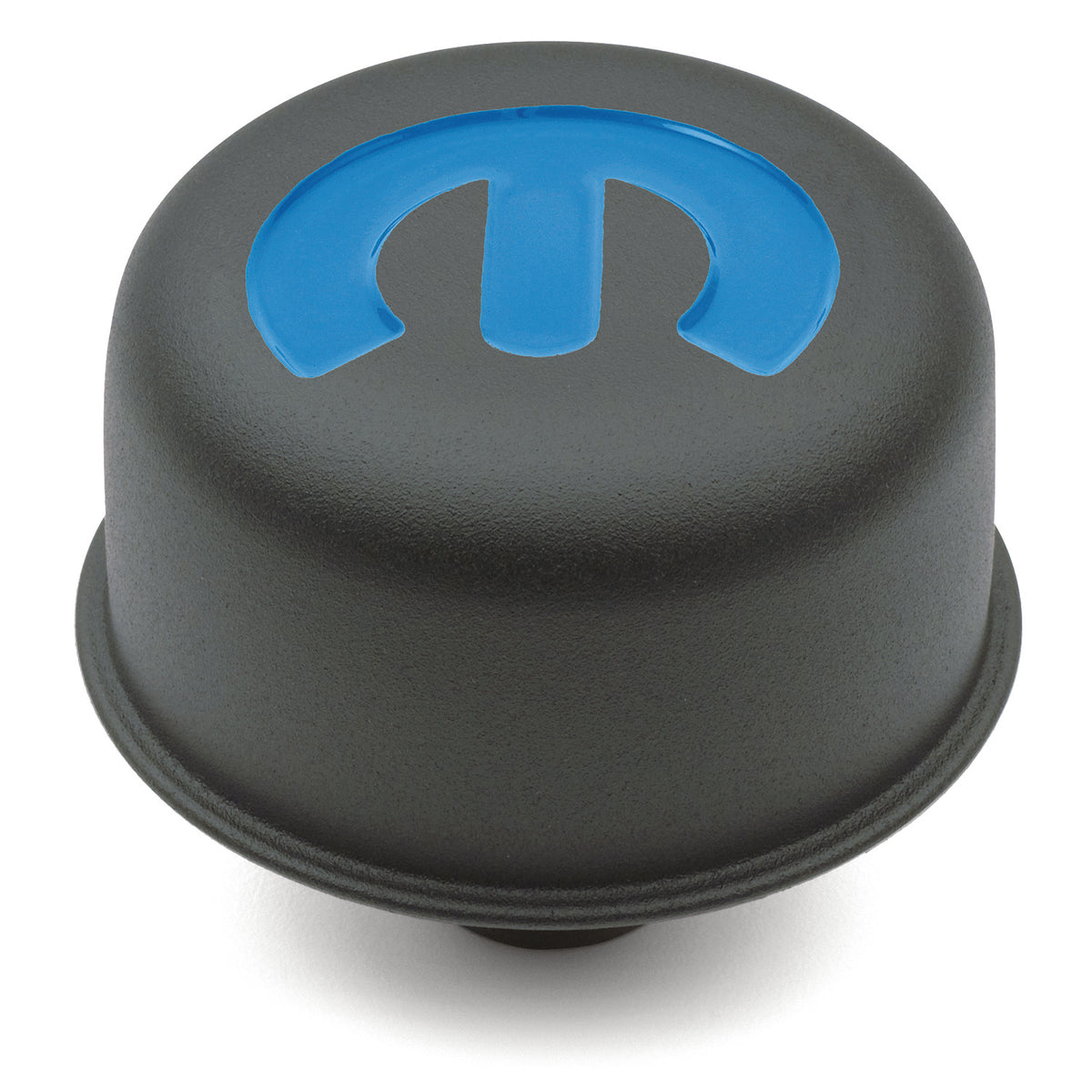 Steel Push-In Air Breather Cap Black Crinkle Finish Recessed Blue Mopar Emblem Proform Engine Crankcase Breather Cap ProForm   