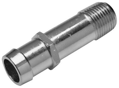 Water Pump Pipe Fitting Steel Chrome 1 Inch NPT Male to 3/4 Inch. Hose Barb Proform Engine Water Pump Fitting ProForm