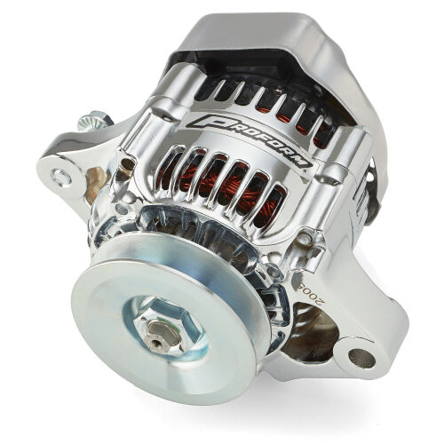 50-Amp Mini Alternator Chrome Finish 1 Wire Alternators ProForm   