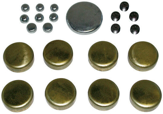 Brass Freeze Plug Kit For Pontiac V8 Engines All Sizes Needed Included Proform Engine Expansion Plug Kit ProForm   