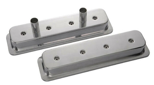 Engine Valve Covers Circle Track-Center Bolt Style Die Cast w/Tubes SB Chevy Proform Engine Valve Cover ProForm