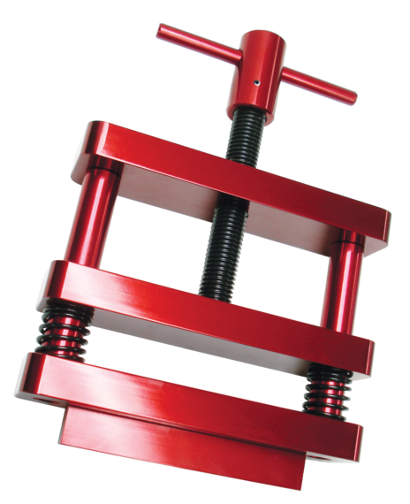 Engine Connecting Rod Vise Standard Vise or Bench Mount T-Handle Type Fits All Sizes Connecting Rods Red Anodized Aluminum Proform Engine Connecting Rod Vise ProForm   