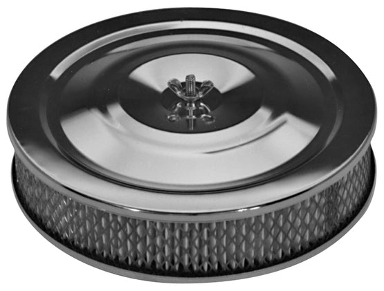 Air Cleaner Kit Chrome Full-Flo Style 9 Inch Diameter Element Included Proform Air Cleaner Assembly ProForm   