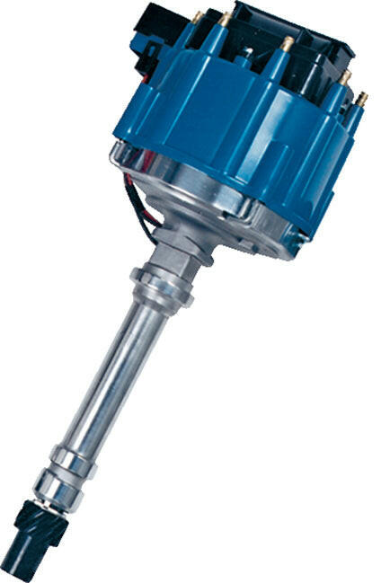 HEI Distributor Racing Type w/o Vac-Adv Blue Cap Polished Chevy V8 Engines Proform Distributor ProForm   