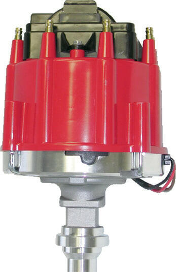 HEI Distributor Racing Type w/o Vac-Adv Red Cap Polished Chevy V8 Engines Proform Distributor ProForm   