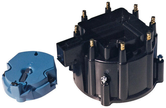 Engine Distributor Cap and Rotor Kit Fits GM HEI Dist w/Internal Coil Black Proform Cap/Rotor ProForm   