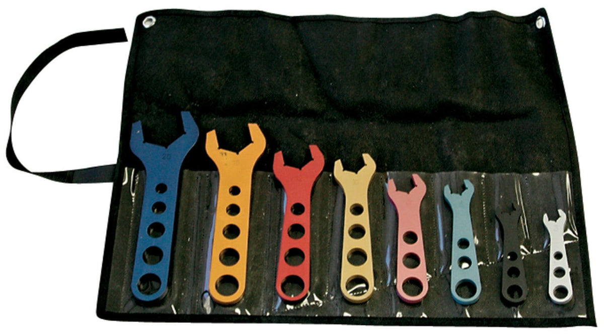 Aluminum AN Wrench Set 8 Pieces Includes Sizes -3AN through -20AN Aluminum Proform Line Fitting Wrench Set ProForm