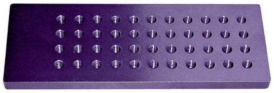 Carburetor Jet Plate Billet Aluminum Plate Holds 22 Pair of Jets Purple Anodized Proform Parts Bag ProForm   