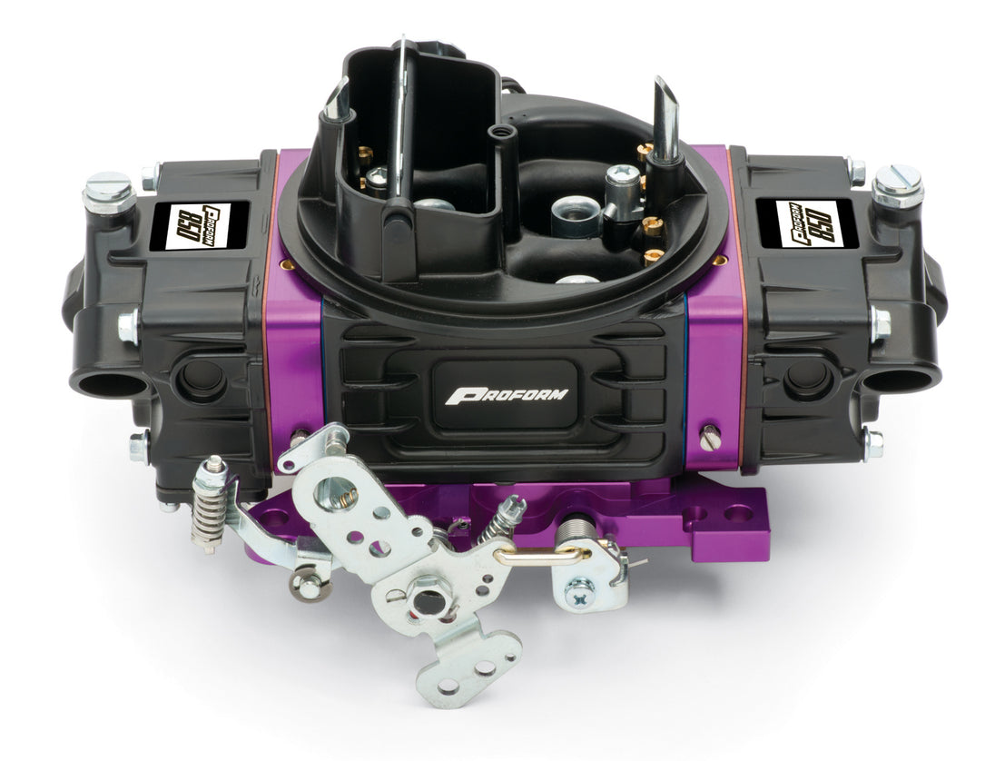 Black Street Series Carburetor 850 CFM Mechanical Secondary Black/ Purple Proform Carburetors ProForm   