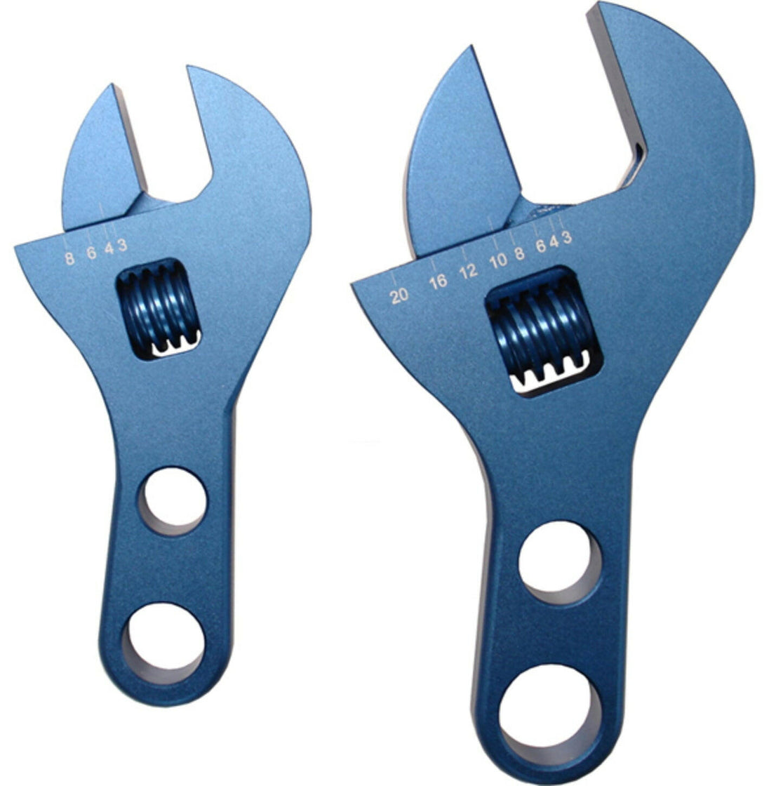 Adjustable AN Fitting Wrench Set Aluminum Compact Stubby Design Blue Anodized Proform Line Fitting Wrench Set ProForm   