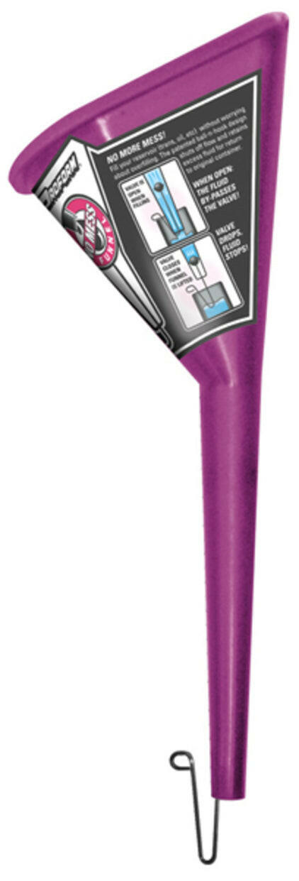 Funnel Proform No-Mess Ball and Hook Design Triangular Shape Plastic Purple Proform Multi Purpose Funnel ProForm   