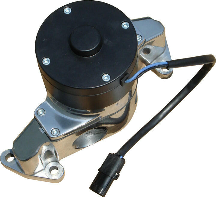 Electric Engine Water Pump Aluminum Polished Finish Fits SB Ford Engines Proform Engine Water Pump ProForm   