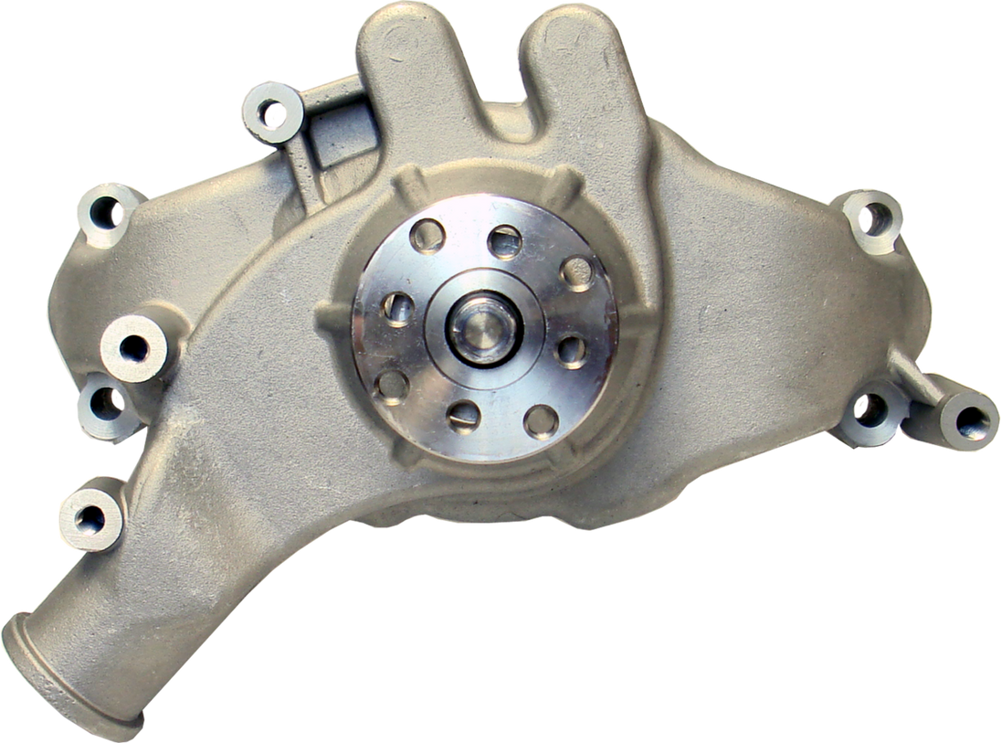 Engine Water Pump Mechanical Long Style High Flow Model Satin BB Chevy Proform Engine Water Pump ProForm   