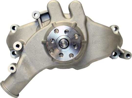 Engine Water Pump Mechanical Long Style High Flow Model Satin BB Chevy Proform Engine Water Pump ProForm   