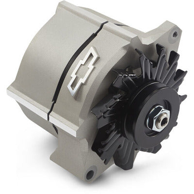 Chevy Slant-Edge Alternator Raised/Machined Bowtie Emblem - Red Alternators ProForm