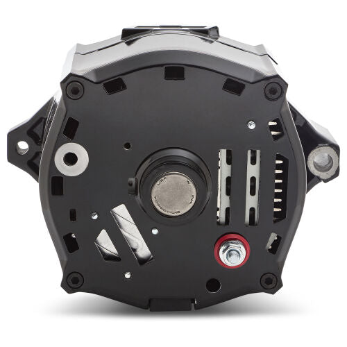 Chevy Slant-Edge Alternator Raised/Machined Bowtie Emblem - Black Crinkle Alternators ProForm