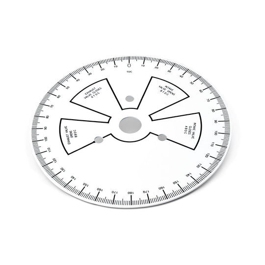 Camshaft Degree Wheel 9 Inch Overall Diameter Universal Steel White Painted Featuring Black Numbers Proform Engine Camshaft Degree Wheel ProForm
