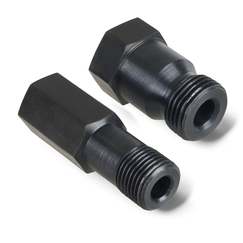Air Hold Adapter Set Includes 14mm and 18mm Sizes 1/4 NPT Female Thread Use In Spark Plug Holes Black Proform Engine Cylinder Head Air Hold Adapter ProForm