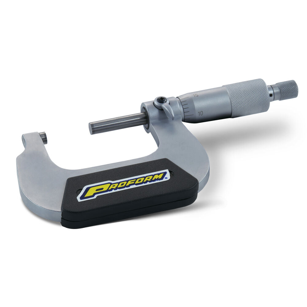 Micrometer Measures 0 to 1 Inch Range in .0001 Increments Steel Plastic Carrying Case Included Proform Multi Purpose Micrometer ProForm